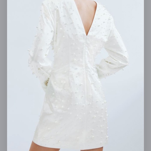 Bead-embellished Satin Dress- NWT - Picture 3 of 13